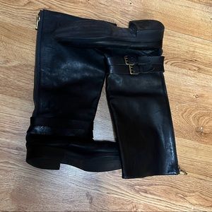 J Crew Tall Zip Buckle Knee Boots Size 10